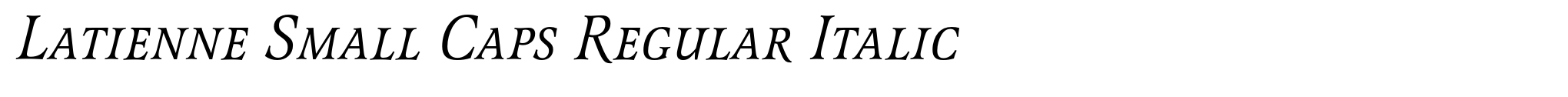 Latienne Small Caps Regular Italic image